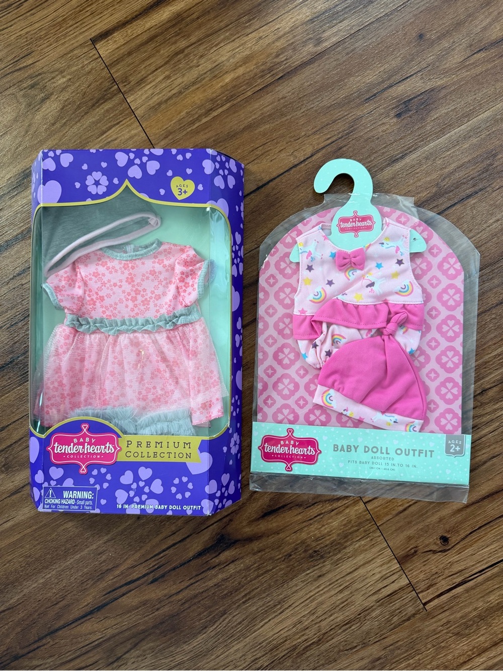 2 Baby Tenderhearts Premium Collection Outfits for Dolls 15-16 inches- NWT